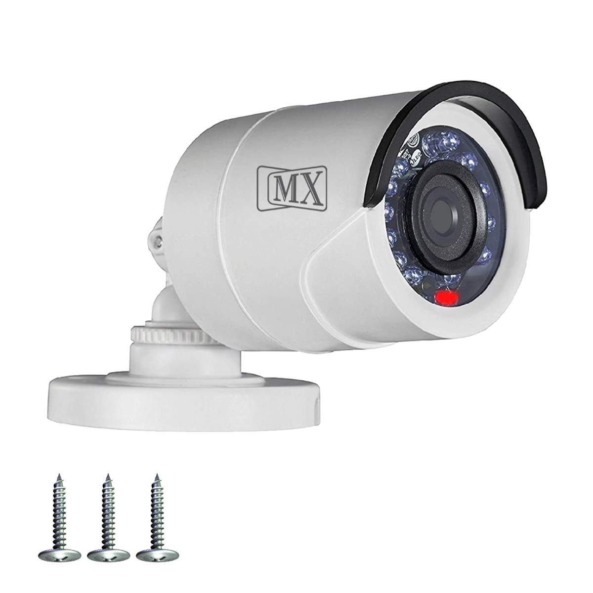 MX Dummy Fake Simulated Infrared IR LED Sensor Black Bullet Wireless Security Camera With Red Light Realistic Looking CCTV Surveillance White (MX Dummy 5) - Image 5