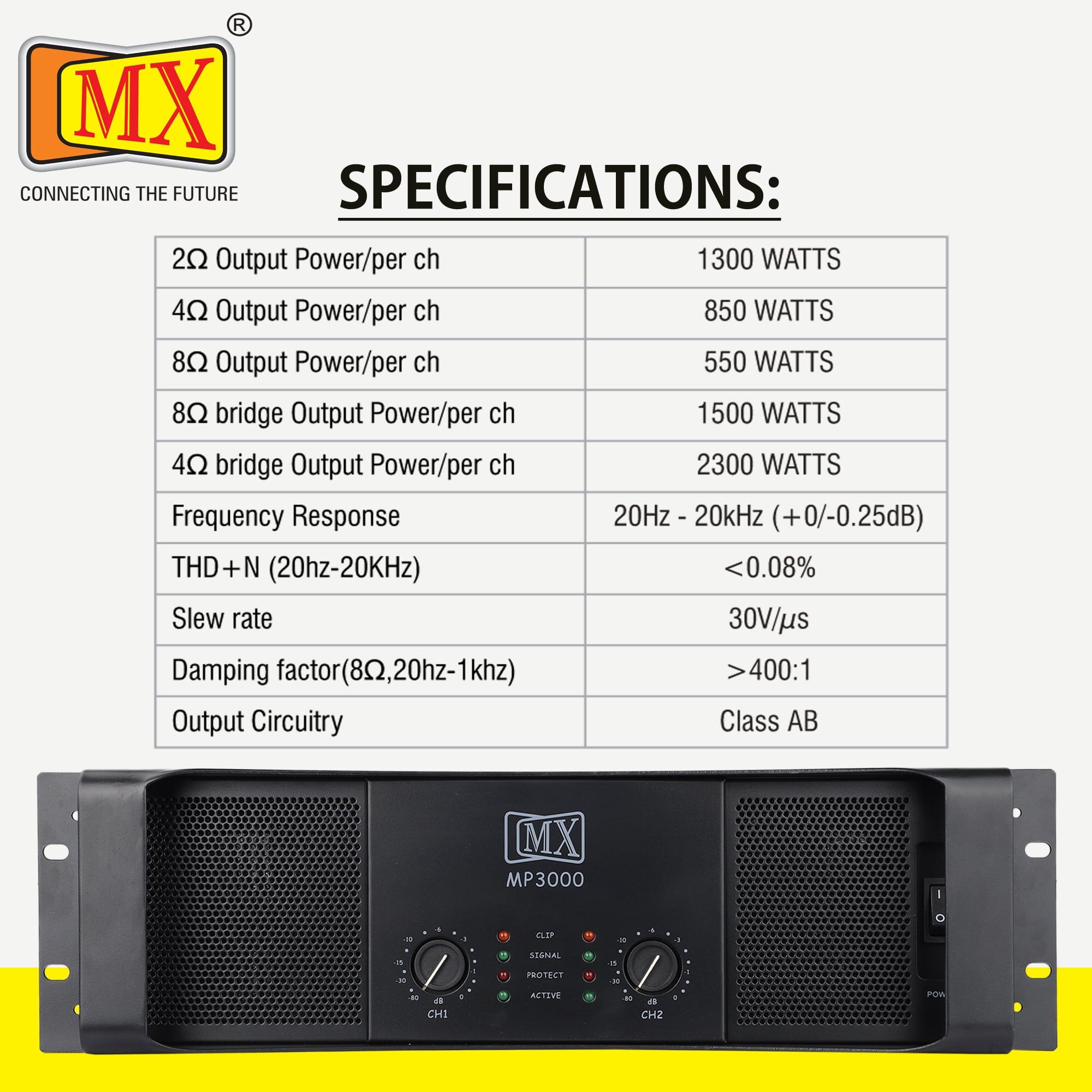 MX mid power :High quality: Power amplifier : 3000 Watts - Image 2