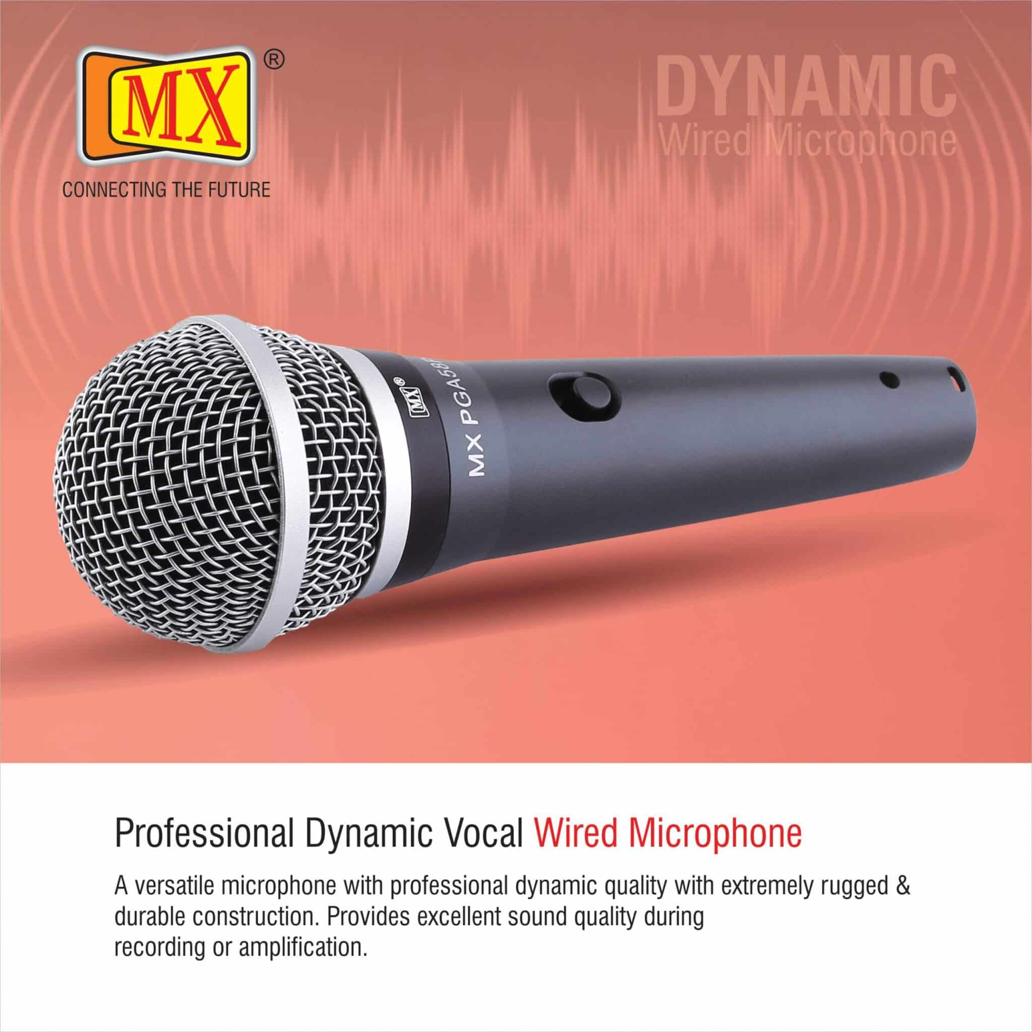 MX Vocal Dynamic Multi-purpose Cardioid Microphone with Color Rings - Image 6