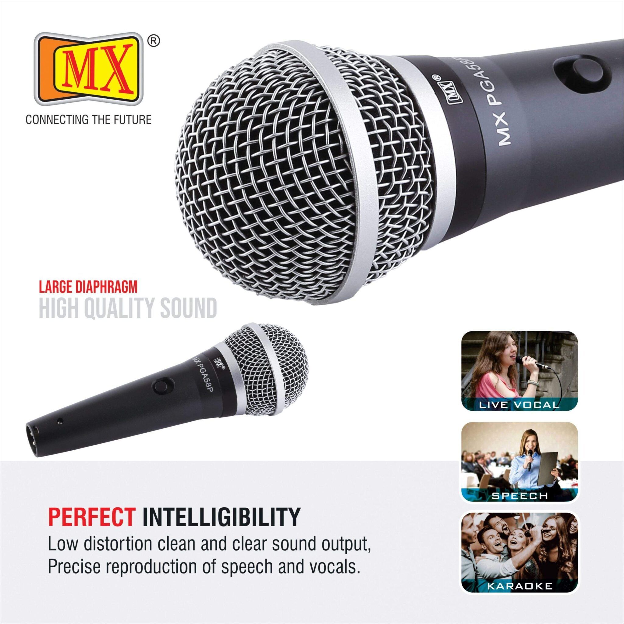 MX Vocal Dynamic Multi-purpose Cardioid Microphone with Color Rings - Image 4