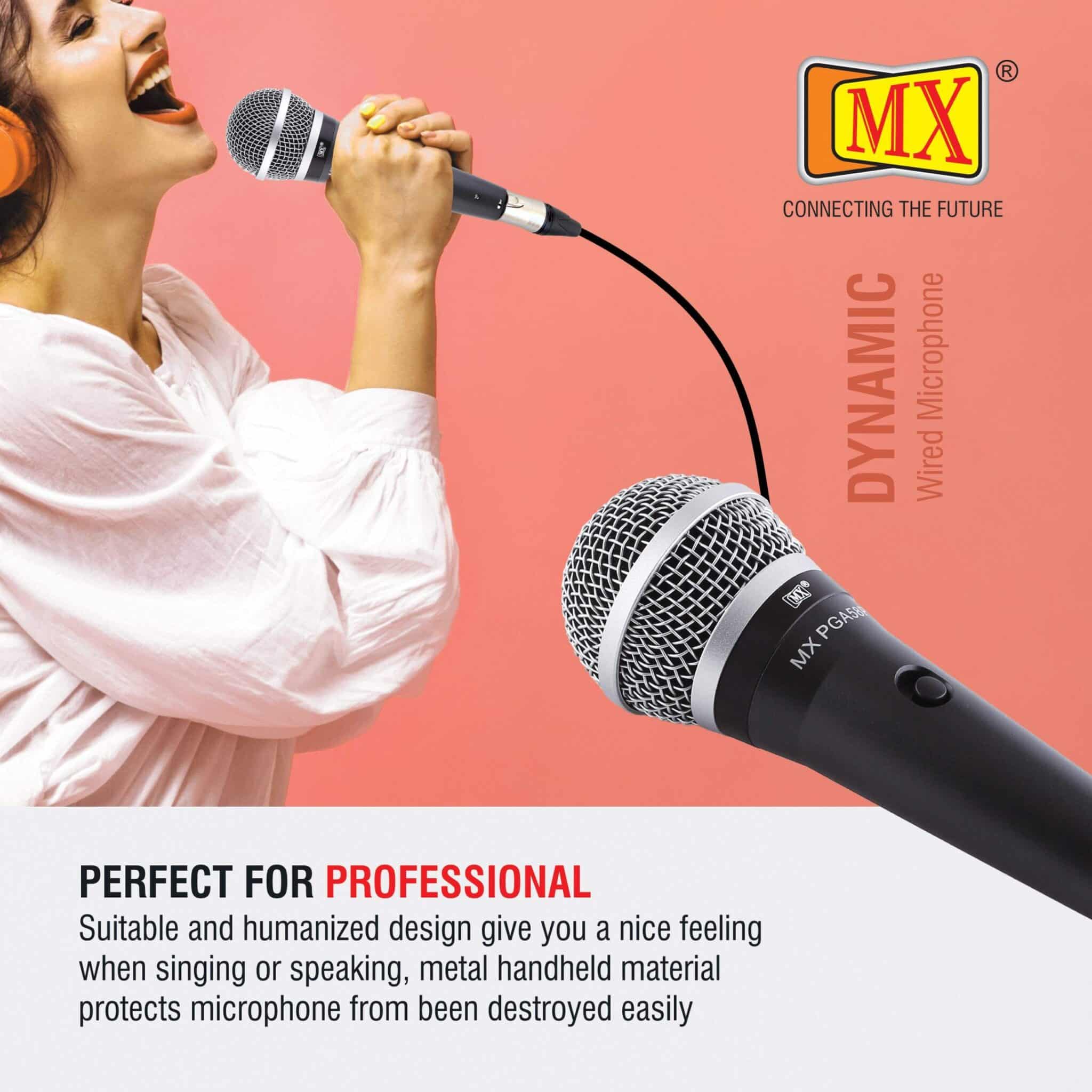 MX Vocal Dynamic Multi-purpose Cardioid Microphone with Color Rings - Image 3