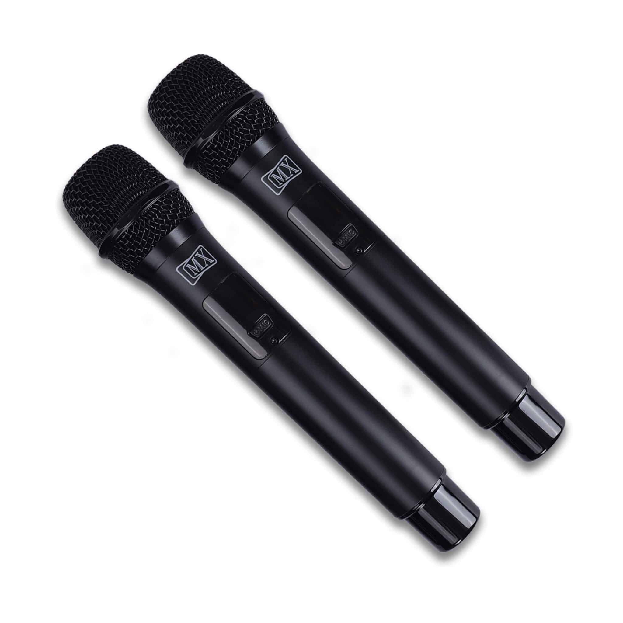 MX Dual UHF Wireless Microphone System with 2 Handheld Mics for Party, Wedding Host, Business Meeting & Multi-Purpose Use - Image 2