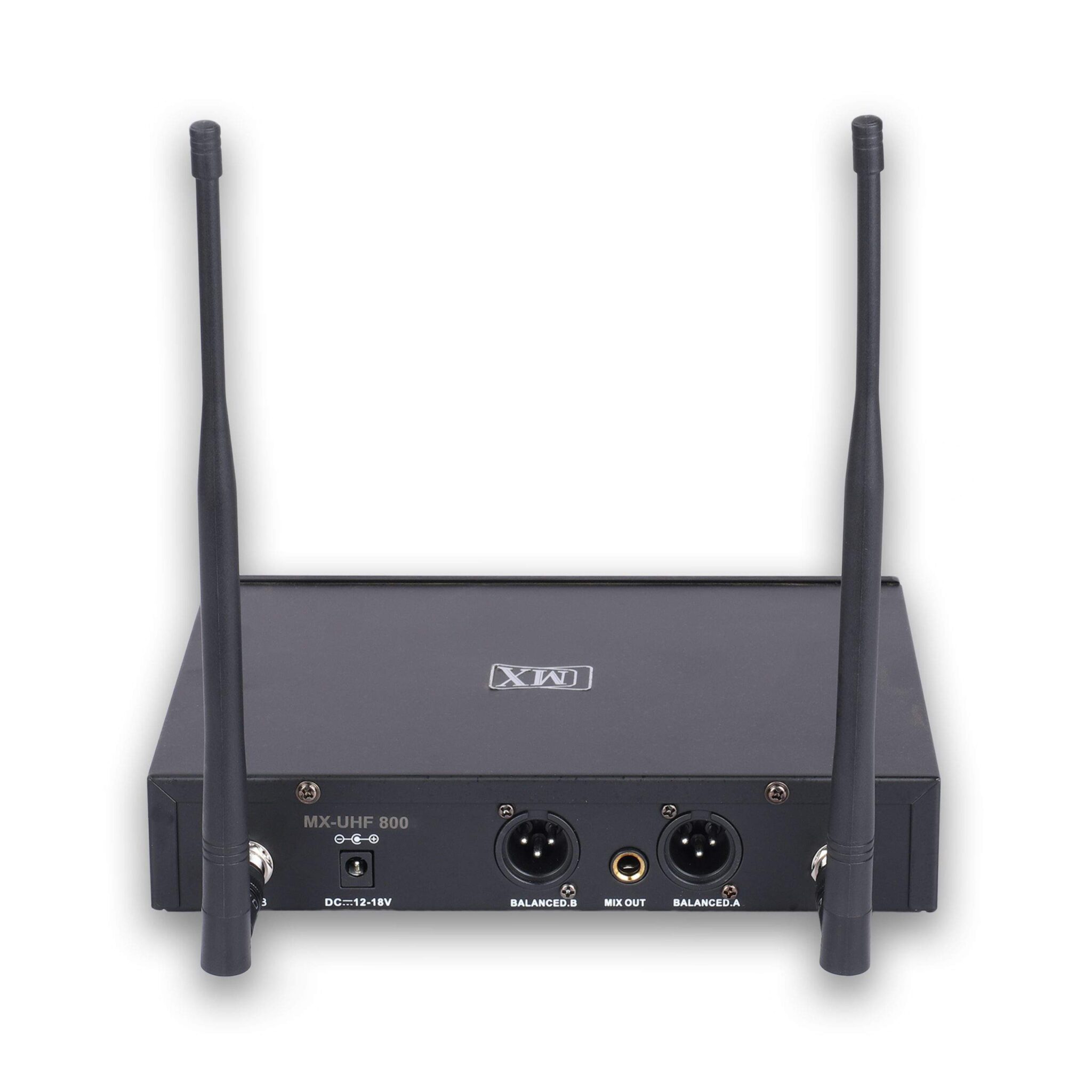 MX UHF Wireless Microphone System with two handheld mics featuring variable frequency, perfect for parties, wedding hosts, business meetings, and multi-purpose use - Image 3
