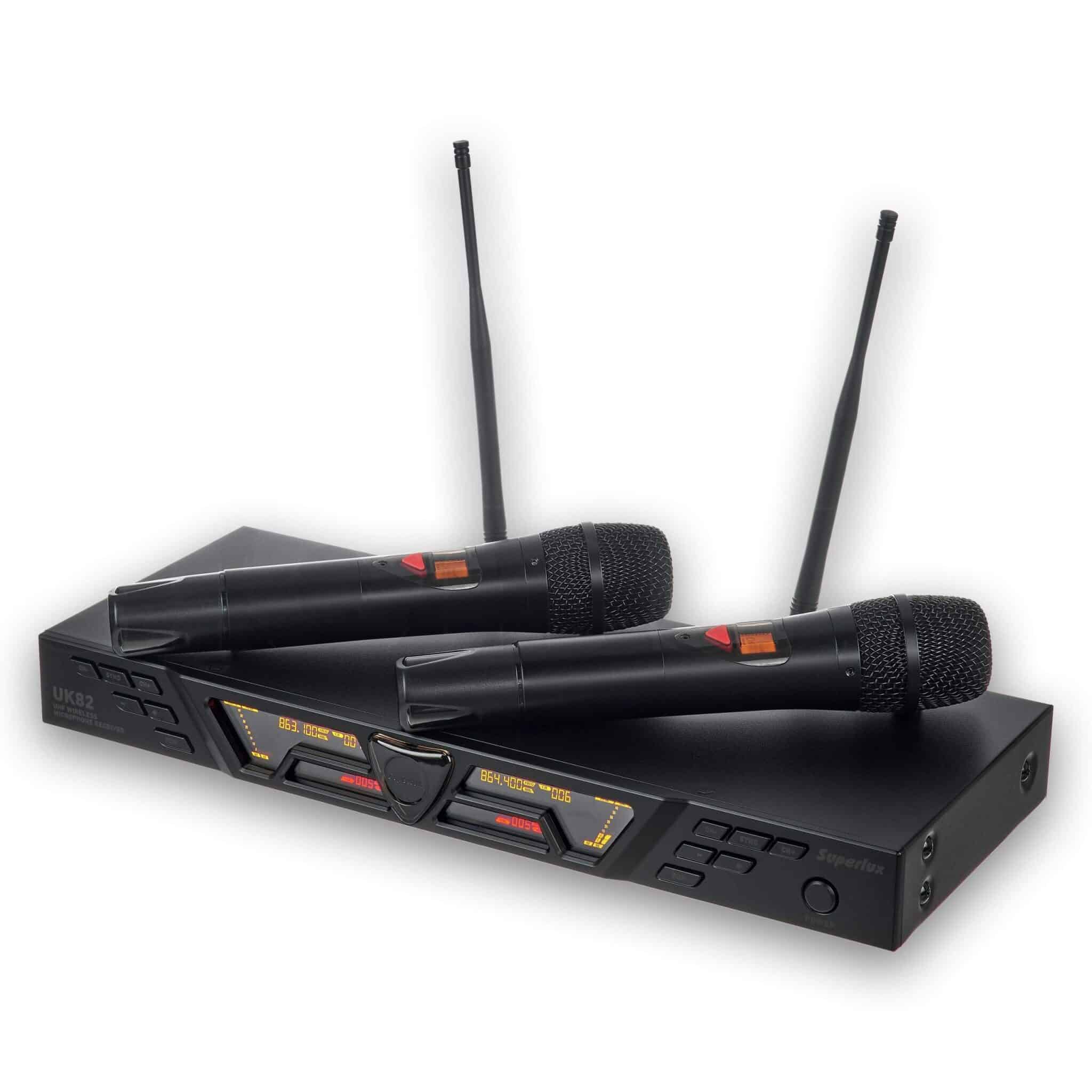 Superlux Professional UHF Wireless Microphone System with Two Handheld mic for Party, Wedding Host,Business Meeting & Multi-Purpose - Image 3