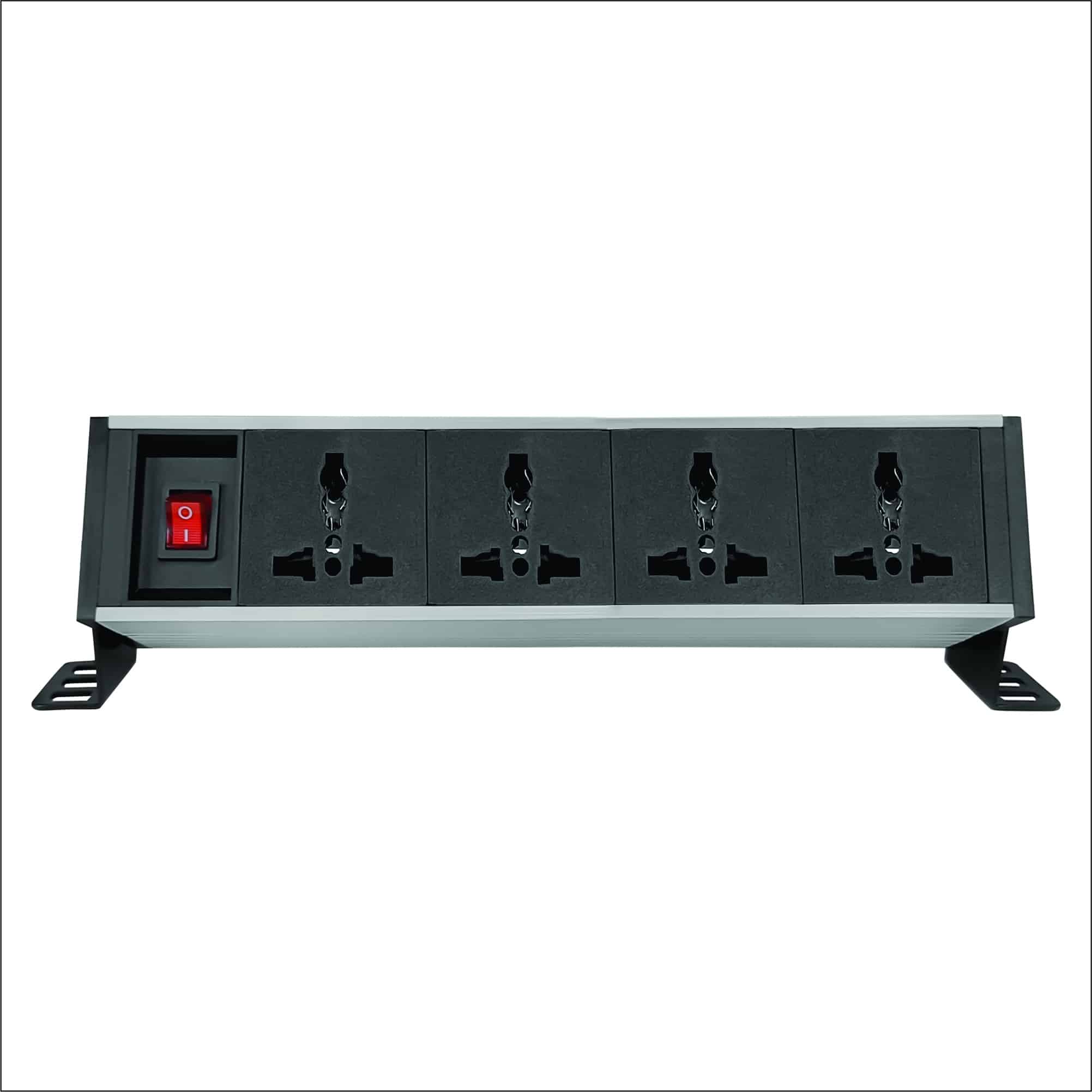 Multi-Angle PDU with 4 Universal Power Sockets and Dual Pole Switch