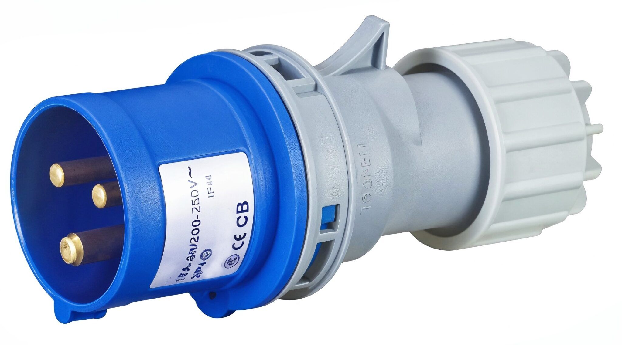 16A 3-Pin IP44 CEE Plug (230V) – Industrial Waterproof Connector